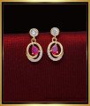 ERG2028 - Unique Gold Plated Stone Earrings Gold Design for Girl
