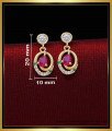 ERG2029 - Real Gold Look 1 Gram Gold Stone Earrings Artificial