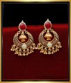 ERG2033 - Bridal Wear Gold Chandbali Earrings Designs for Women