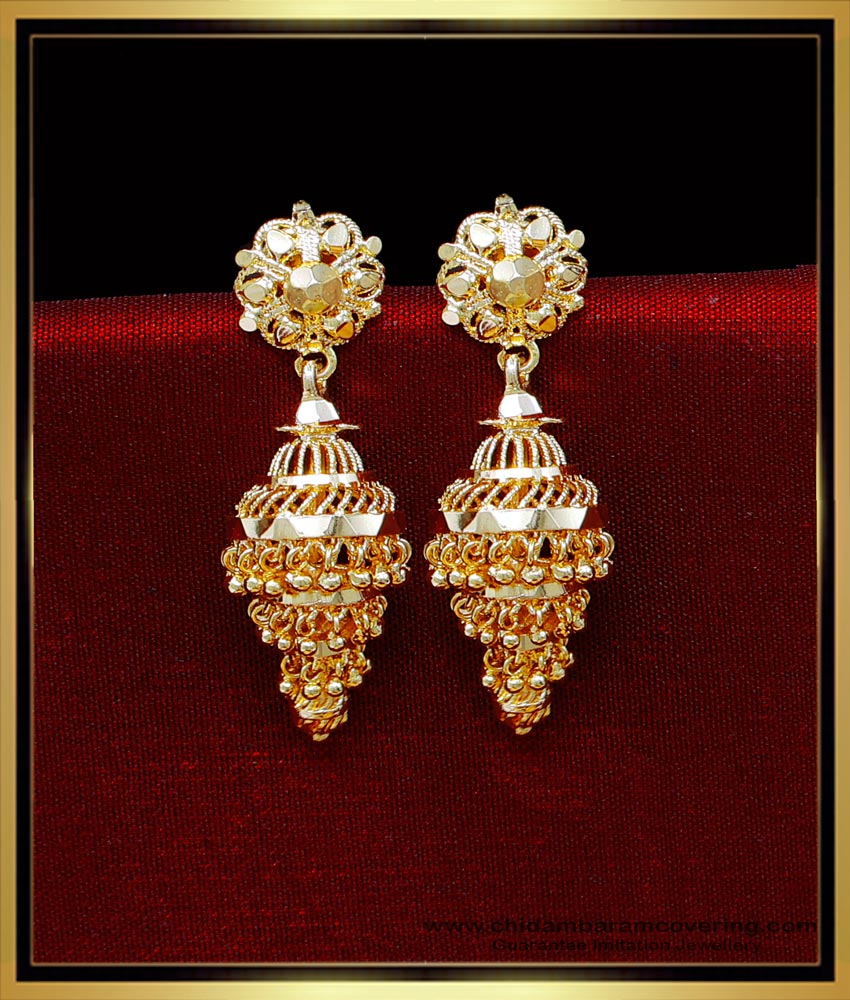 ERG2035 - Gold Plated New Design Gold Layered Jhumkas for Women