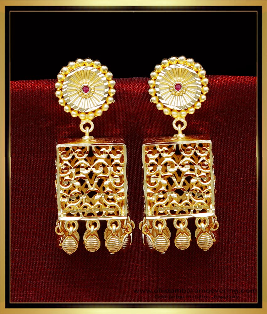 ERG2036 - Unique Jhumkas Models 2 Gram Gold Earrings New Design