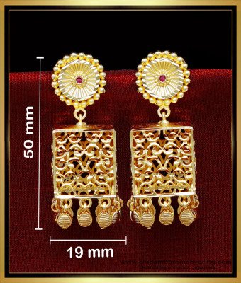 ERG2036 - Unique Jhumkas Models 2 Gram Gold Earrings New Design