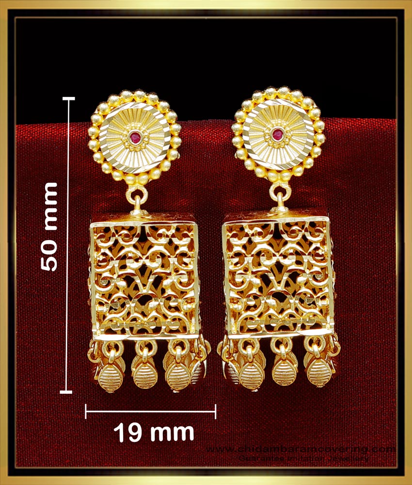 ERG2036 - Unique Jhumkas Models 2 Gram Gold Earrings New Design