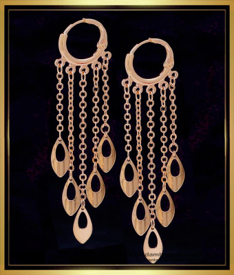 ERG2039 - Stylish Western Earrings Rose Gold Hoop Earrings for Girls