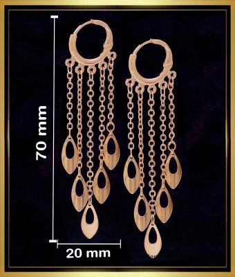 ERG2039 - Stylish Western Earrings Rose Gold Hoop Earrings for Girls