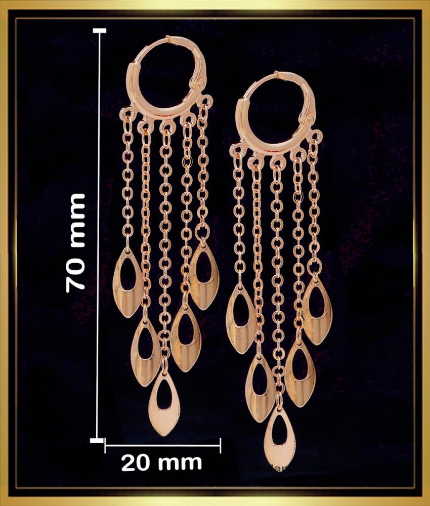 ERG2039 - Stylish Western Earrings Rose Gold Hoop Earrings for Girls