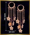 ERG2040 - Western Party Wear Rose Gold Long Hoop Earrings Online