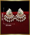 ERG2042 - Impon Multi Stone Peacock Design Ear Stud Design Gold