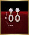ERG2045 - Cute White Stone Gold Design Daily Use Impon Earrings