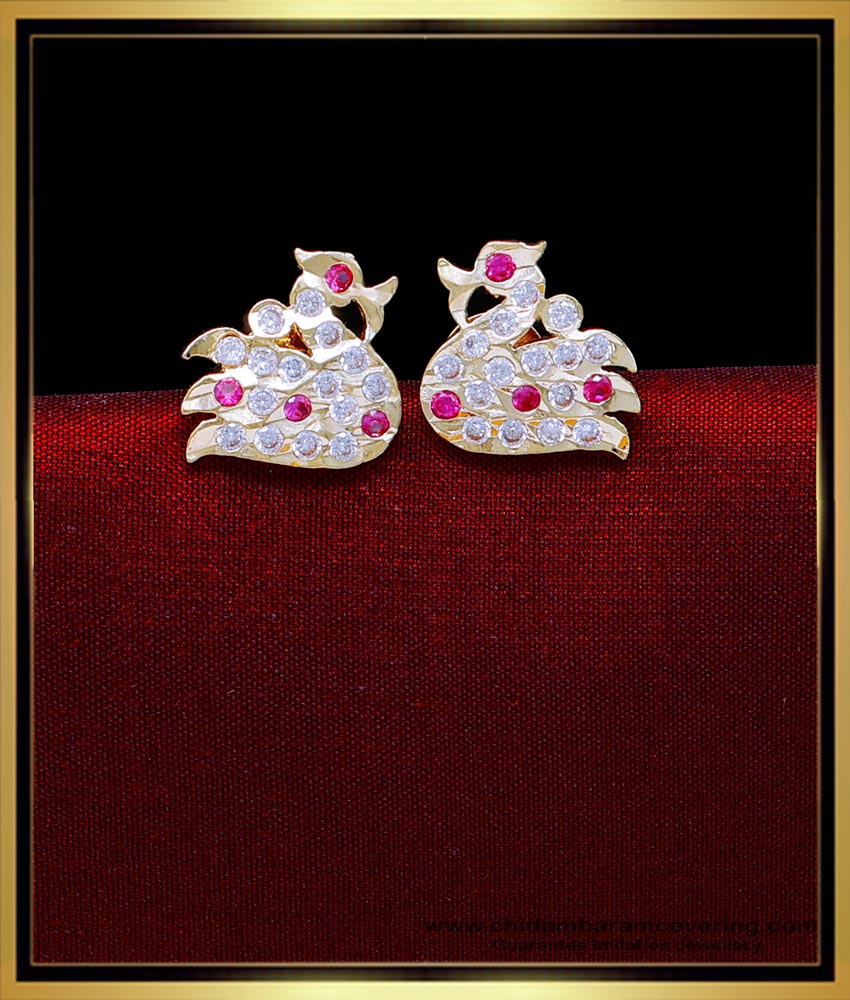 ERG2047 - New Model Swan Design Impon Stud Earrings for Women