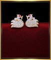 ERG2048 - First Quality Impon Jewellery White Stone Stud Earrings