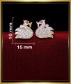 ERG2048 - First Quality Impon Jewellery White Stone Stud Earrings