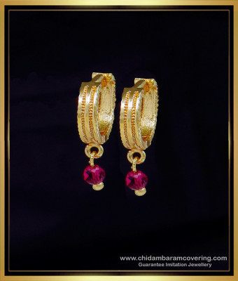 ERG2054 - Crystal Bali Earrings 2 Gram Yellow Gold Earrings Design