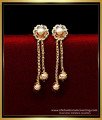 ERG2076 - Simple Gold Earrings Design Hanging Model Daily Use