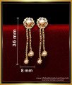 ERG2076 - Simple Gold Earrings Design Hanging Model Daily Use