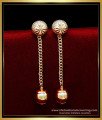 ERG2077 - Trendy Light Weight Gold Earrings Designs for Daily Use