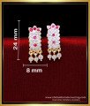 ERG2078 - Impon Daily Use White Stone Gold Earrings Design Tops