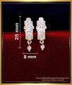 ERG2081 - Gold Design White Stone Daily Use Impon Stud Earrings