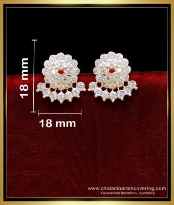 ERG2082 - Latest Flower Design Stud Earrings Impon 5 Metal Jewellery
