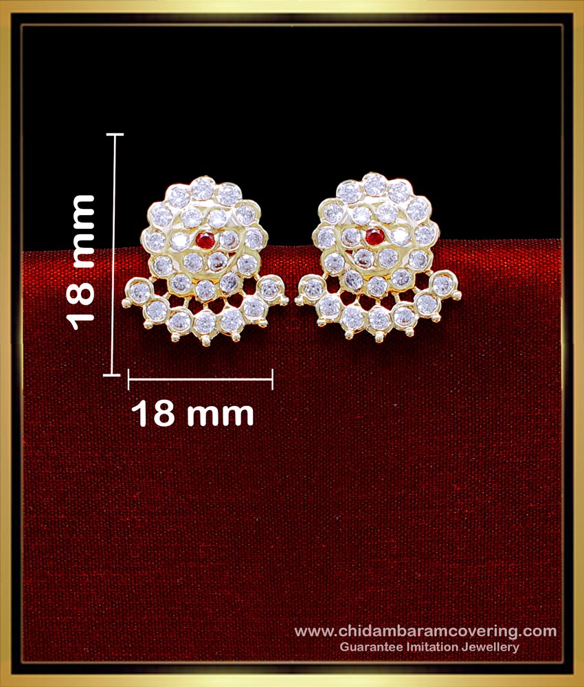 ERG2082 - Latest Flower Design Stud Earrings Impon 5 Metal Jewellery