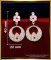 ERG2086 - Traditional Impon Stone Earrings Gold Designs for Wedding