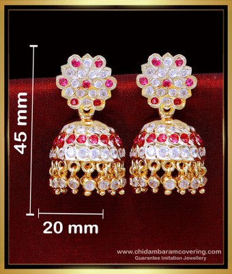 ERG2096 - Bridal Gold Big Jimikki Impon Earrings Online Shopping