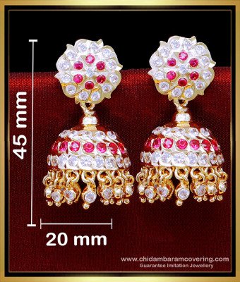 ERG2097 - Impon Jewellery Bridal Gold Jhumka Design for Wedding
