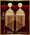 ERG2098 - Latest Bridal Wear 2 Gram Gold Earrings Jhumka Design