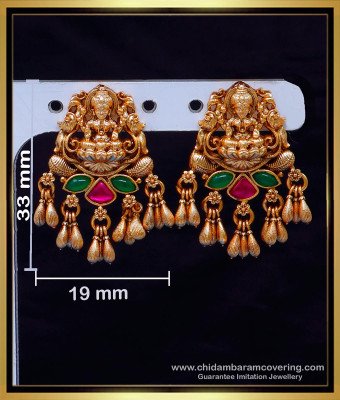 ERG2117 - Premium Quality Gold Look Antique Lakshmi Earrings