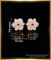 ERG2126 - Impon White Stone Daily Wear Stud Small Gold Earrings