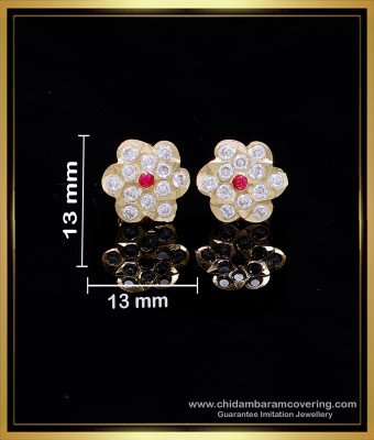 ERG2128 - Round Light Weight Cute Small Gold Earrings Designs