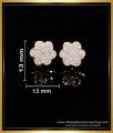 ERG2129 - Cute White Stone Impon Kammal Gold Plated Stud Earrings