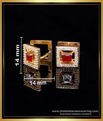 ERG2136 - Unique Ad Stone Party Wear Hoop Earrings for Women