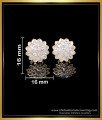ERG2138 - Impon Gold Model White Stone Stud Earrings for Women
