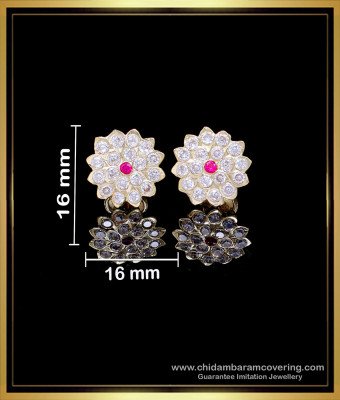 ERG2139 - Traditional Impon Jewellery Daily Wear Stud Earrings