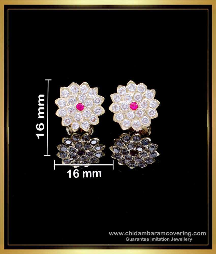 ERG2139 - Traditional Impon Jewellery Daily Wear Stud Earrings