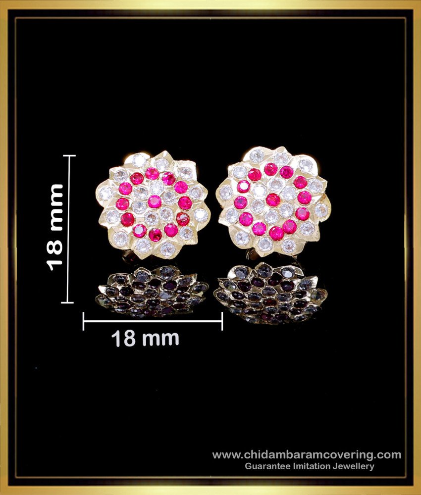ERG2144 - Gold Stud Earrings Designs for Daily Use Impon Jewellery