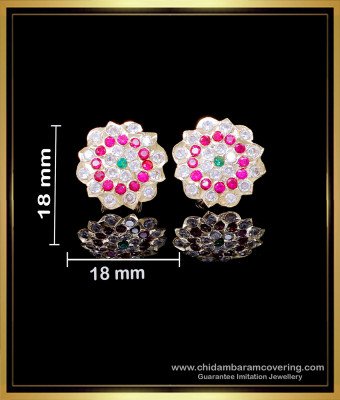 ERG2145 - Impon Stone Daily Wear South Indian Gold Earrings Tops