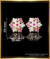 ERG2147 - New Model White and Ruby Stone Stud Earrings for Women