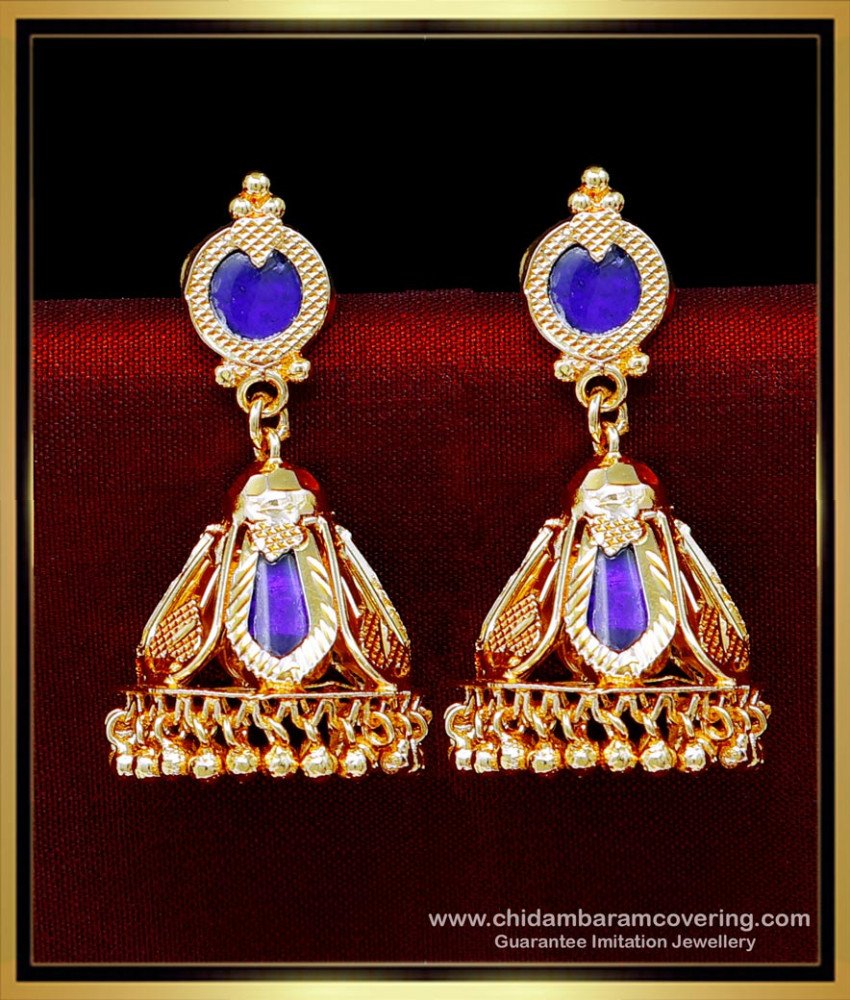 ERG2151 - Kerala Nagapadam Traditional Palakka Jhumka Earrings