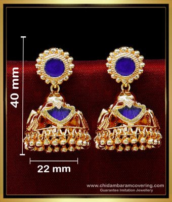 ERG2155 - Kerala Wedding Jewellery Blue Palakka Kammal Design