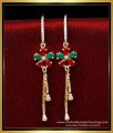 ERG2159 - Elegant 1 Gram Daily Wear Hanging Gold Earrings for Girls