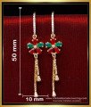 ERG2159 - Elegant 1 Gram Daily Wear Hanging Gold Earrings for Girls
