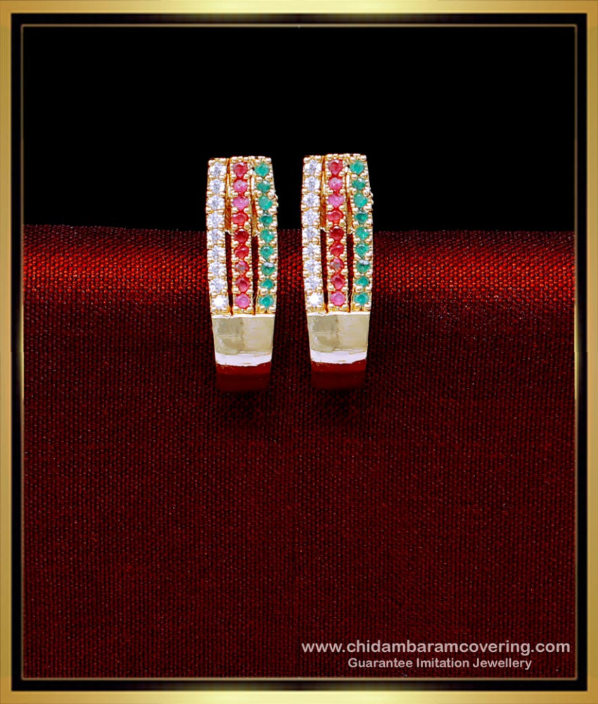 ERG2164 - Charming Gemstone Daily Wear Gold Earrings for Women