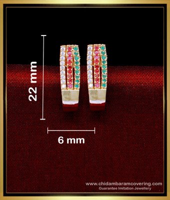 ERG2164 - Charming Gemstone Daily Wear Gold Earrings for Women