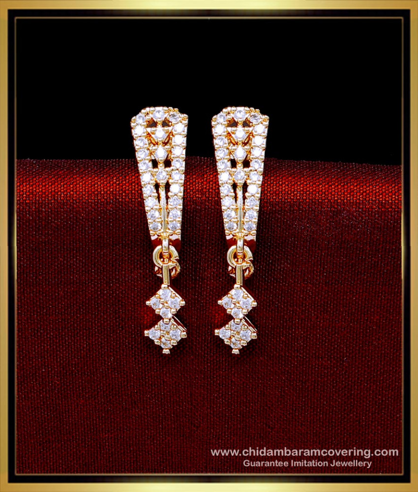 ERG2165 - Diamond Stone J Model Trendy Stud Earrings