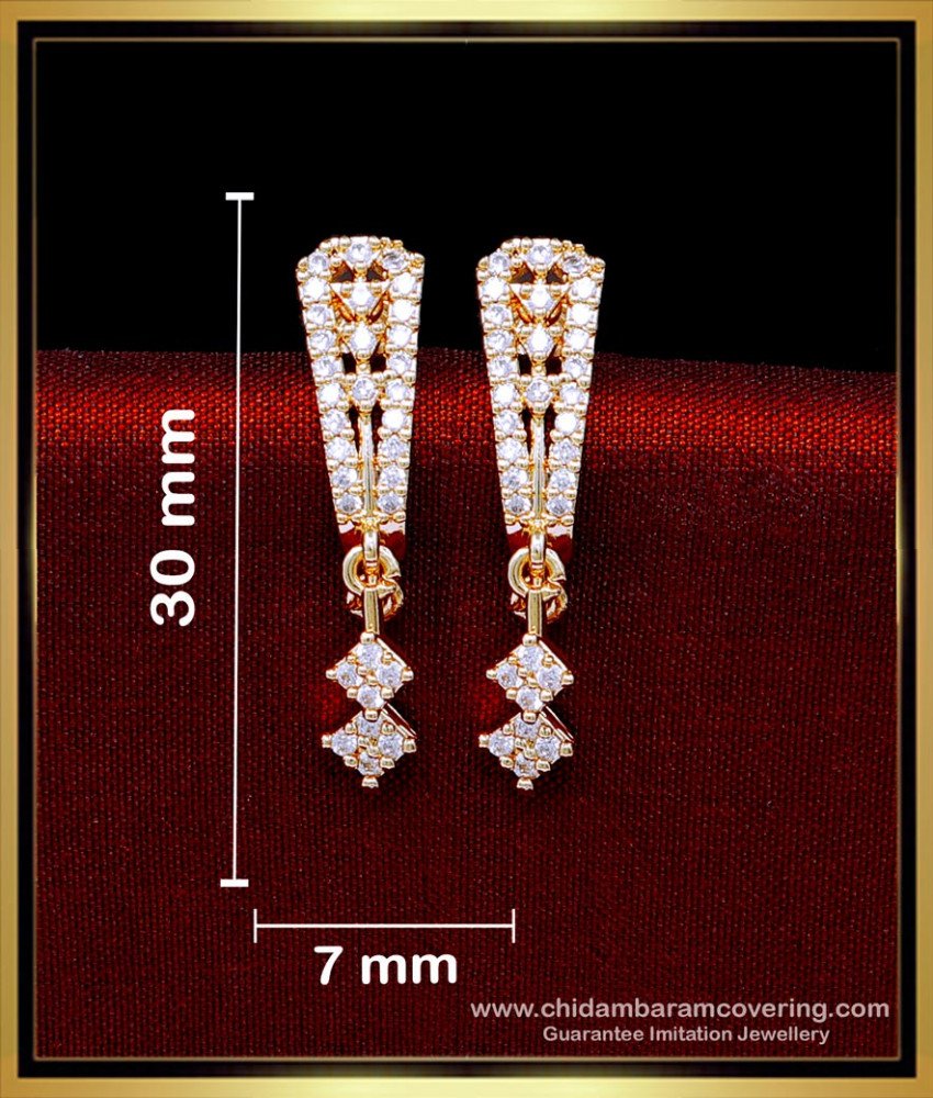 ERG2165 - Diamond Stone J Model Trendy Stud Earrings