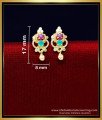 ERG2166 - Cute Small Ruby Emerald Stone Earrings for Girls