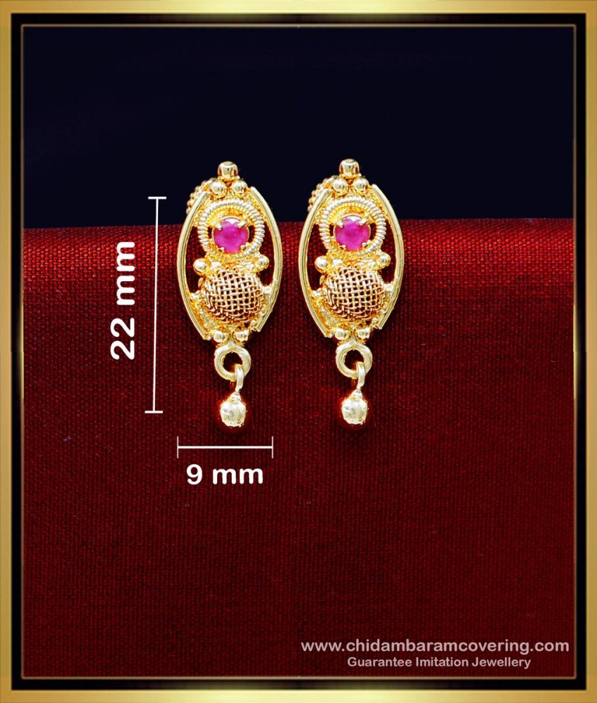 ERG2169 - Best Quality Daily Use Light Weight Small Gold Tops Design