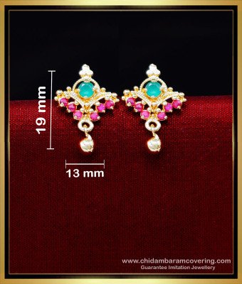 ERG2173 – New Model Ad Stone Gold Earrings Designs for Daily Use